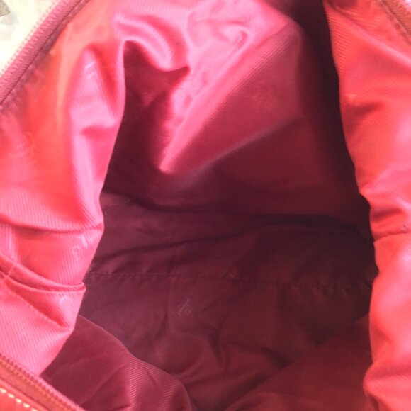 Vintage Red Leather Ralph Lauren Hobo Handbag Purse Shoulder Clutch - Picture 7 of 11